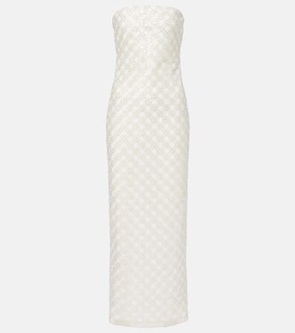 Robe longue bustier à ornements | Rotate