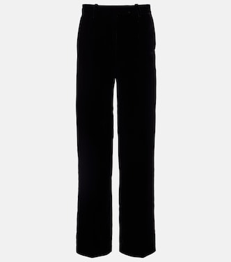 Low-rise velvet wide-leg pants | McQueen