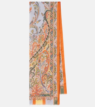 Floral wool and silk scarf  | Etro