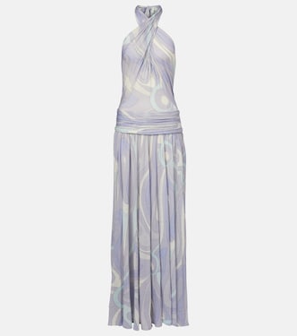 Iride gathered wool-blend gown | Pucci