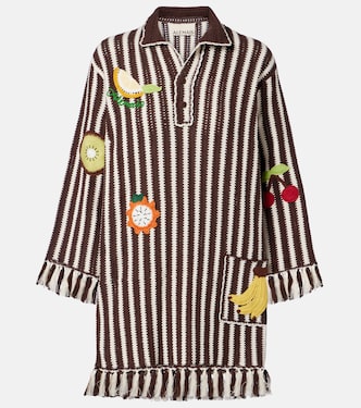 Sundae crochet embroidered cotton kaftan | Alémais