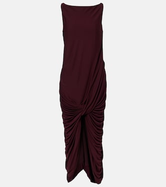Draped jersey midi dress | Loewe