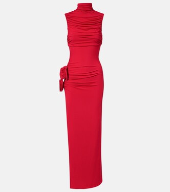 Floral-appliqué draped gown | Magda Butrym