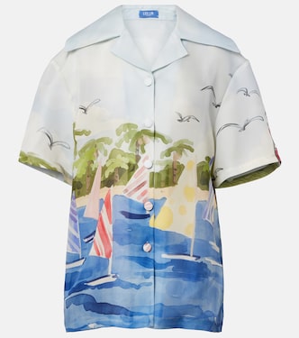 Casey printed silk shirt | Leo Lin