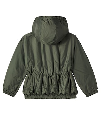 Manolya embroidered technical jacket in green - Moncler Enfant