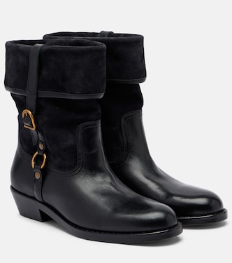 Ankle Boots Ildra 35 aus Leder und Veloursleder | Isabel Marant