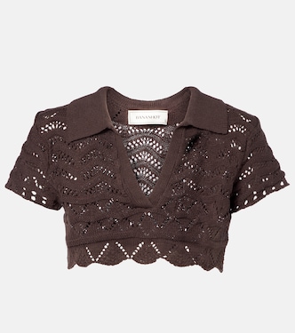 Cropped-Top Coco aus einem Baumwollgemisch | Bananhot