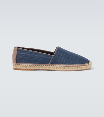 Espadrilles aus Canvas mit Veloursleder | Brunello Cucinelli
