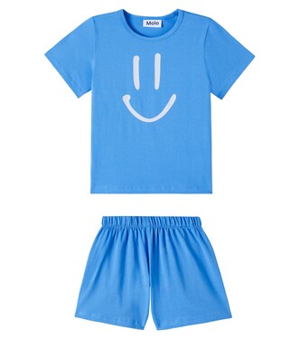 Printed cotton-blend jersey pajamas | Molo