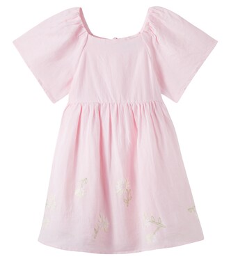 Embroidered floral linen dress | Tartine et Chocolat