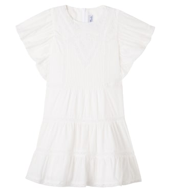 Lace-trimmed embroidered cotton dress | Tartine et Chocolat