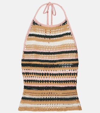 Crochet halterneck cotton top | The Upside