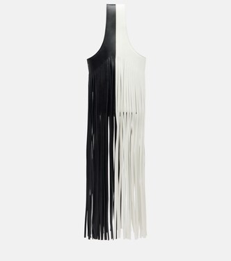 Livia Small fringed leather tote bag | Khaite