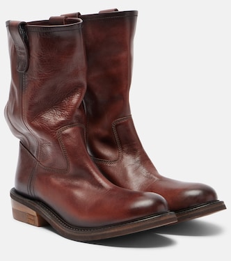 Stiefel Foule aus Leder | Miu Miu