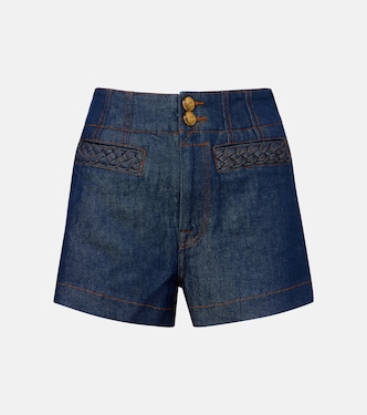 Aster high-rise denim shorts | Zimmermann