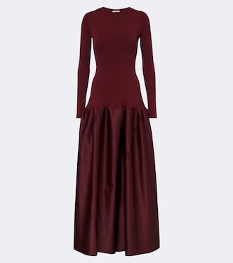 Catrin jersey and duchesse satin maxi dress | Fforme