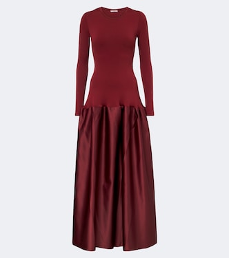 Catrin jersey and duchesse satin maxi dress | Fforme