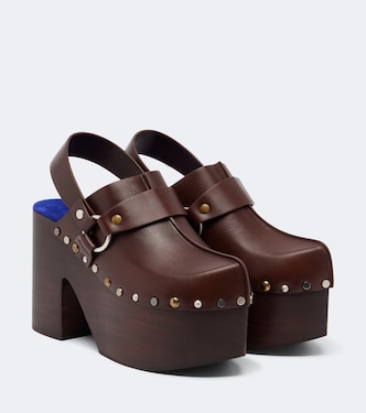 Talis leather platform clogs | Chloé