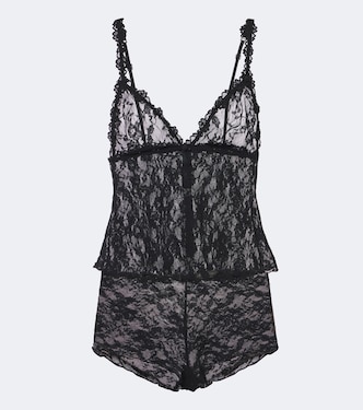 Stretch Lace camisole and shorts set | Skims