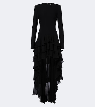 Ruffled asymmetric chiffon minidress | Rotate