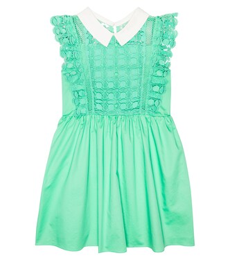 Ruffled lace dress | Self-Portrait Kids