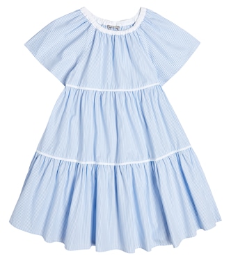 Striped cotton poplin dress | Il Gufo