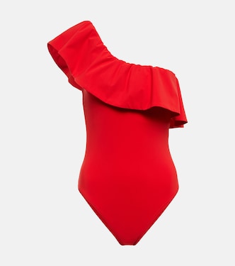 Ruffle-trimmed one-shoulder swimsuit | Karla Colletto