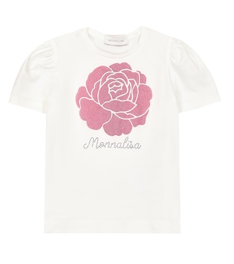 Printed cotton-blend jersey T-shirt | Monnalisa