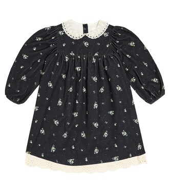 Floral cotton corduroy dress | C'era Una Volta