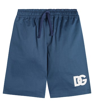 DG cotton-blend jersey shorts | Dolce&Gabbana Kids