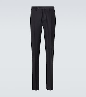 Virgin wool tapered pants | Slowear