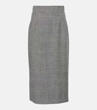 Prince of Wales check virgin wool midi skirt | Dolce&Gabbana