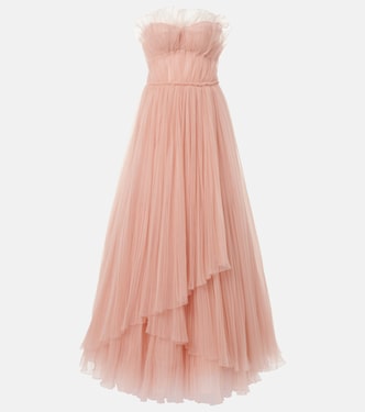 Marinel plissé tulle gown | Costarellos