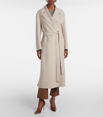 Livia wool wrap coat in brown - S Max Mara | Mytheresa
