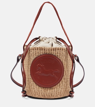 Horse Medal Small woven bucket bag | Chloé