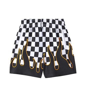 Amil checked cotton jersey Bermuda shorts | Molo