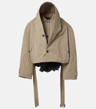 Deconstructed cotton twill trench coat | Balenciaga