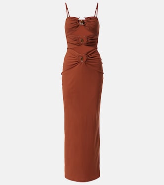 Pierced Orbit cutout jersey maxi dress | Christopher Esber