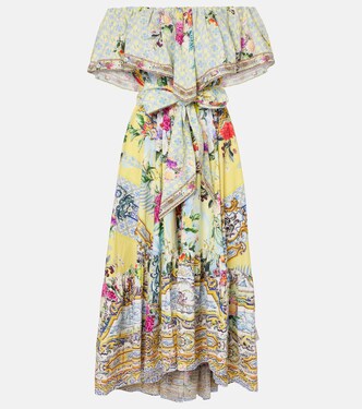 Robe midi Flor Fantástica en coton | Camilla