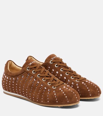 Ballet Runner embellished suede sneakers | Mach & Mach