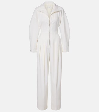 Tab Detail wool-blend jumpsuit | Victoria Beckham