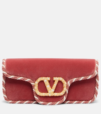 Locò Mini embellished velvet clutch | Valentino Garavani