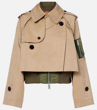 Cotton-blend gabardine and twill jacket | Sacai