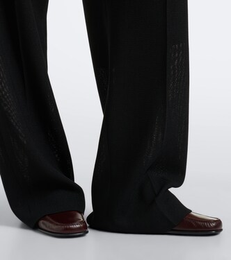 Leather loafers in burgundy - Phoebe Philo | Mytheresa