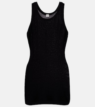 Curved ribbed-knit tank top | Toteme