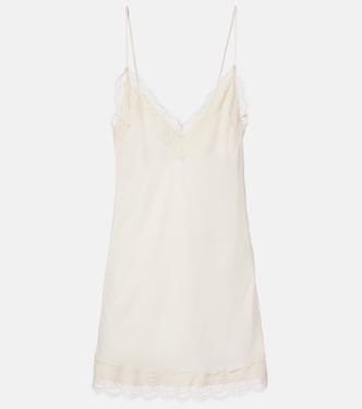 Vestido lencero de satén con encaje | Róhe