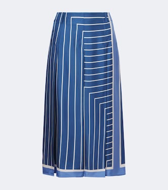 Striped silk midi skirt | Tod's