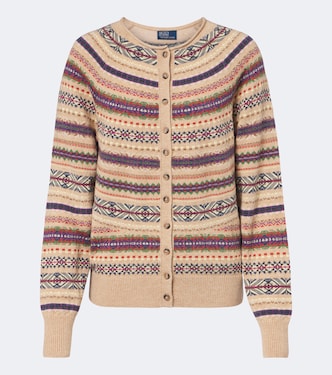 Fair Isle jacquard wool-blend cardigan | Polo Ralph Lauren