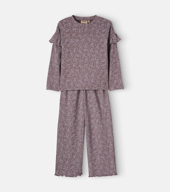 Bedrucktes Set aus T-Shirt und Hose Belinda aus Jersey | Wheat