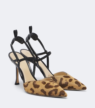 Colibrì leopard-print calf hair slingback pumps | Fendi